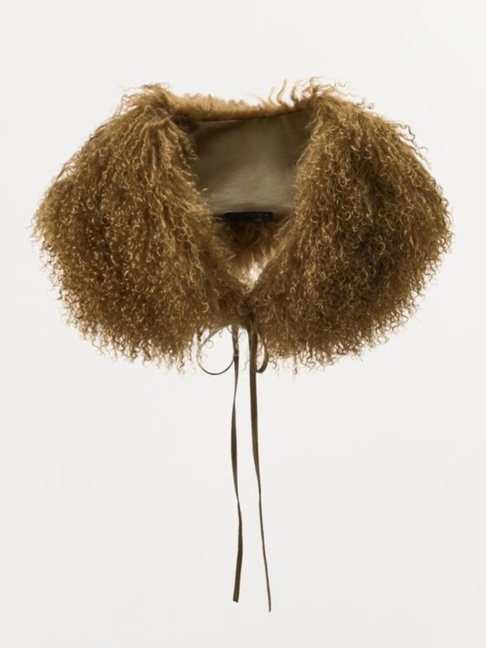 ZARA 100% LEATHER AND FUR COLLAR